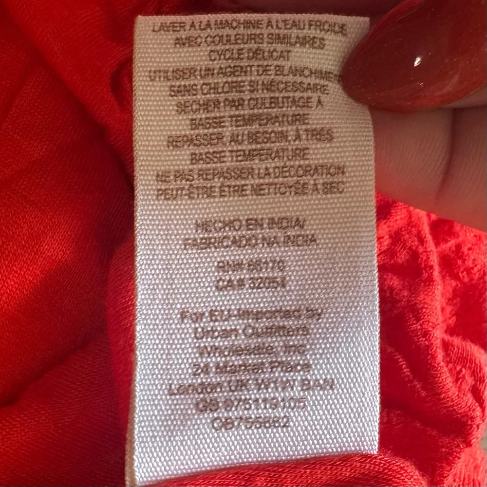 NWOT‎ Free People Begonia Embroidered Boho Top Red Size Small